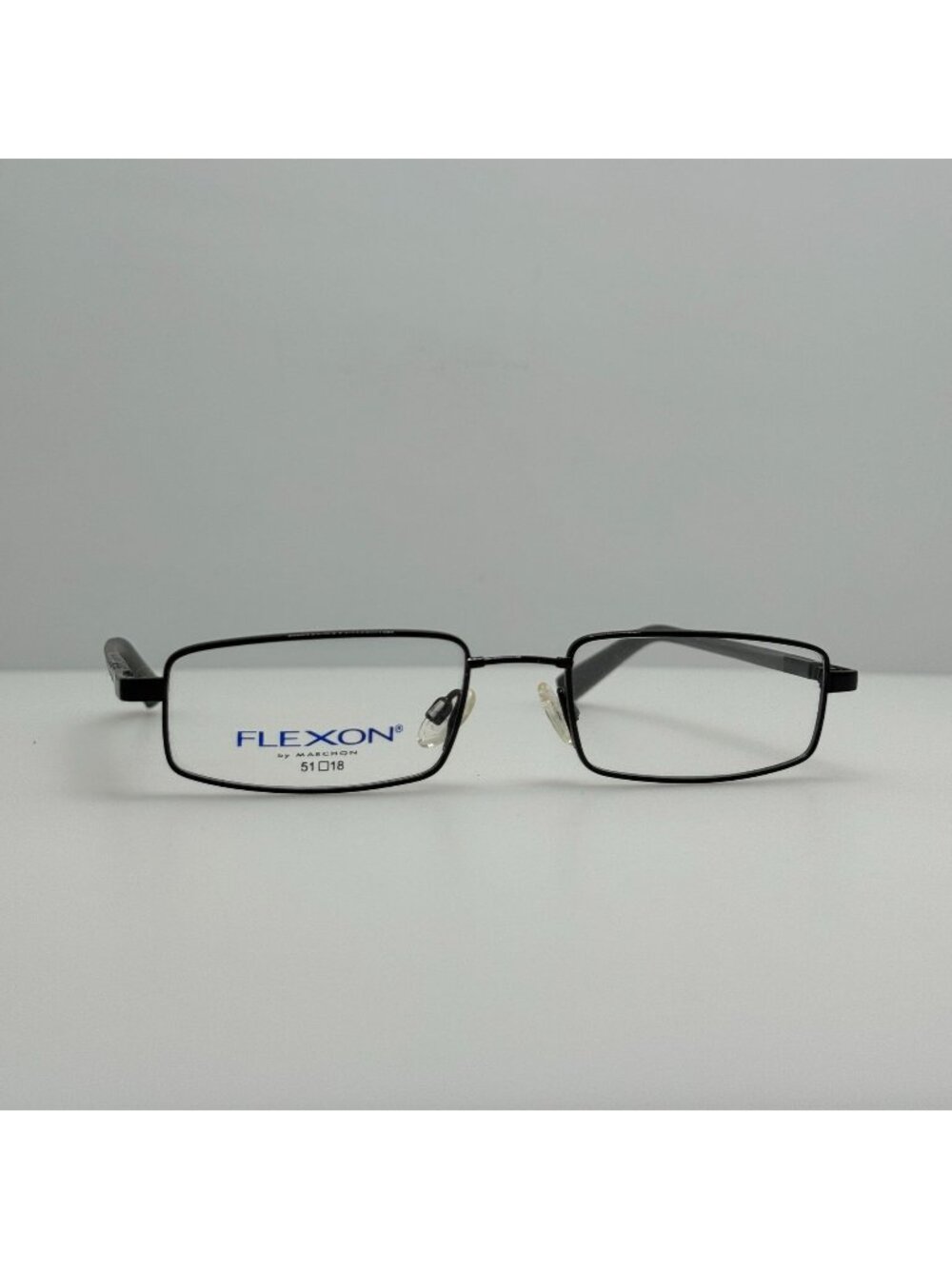 Flexon 458 Black Chrome Eyeglasses Eye Glasses Frames Marchon 51-18-135